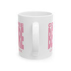 Coffee Before I Catch a Charge Mug — Funny Pink Coffee Mug (11oz & 15oz)