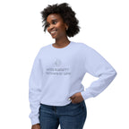 Lightweight Crewneck Sweatshirt — 'Where Beauty Breathes Life' Minimal Floral Graphic