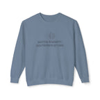 Lightweight Crewneck Sweatshirt — 'Where Beauty Breathes Life' Minimal Floral Graphic