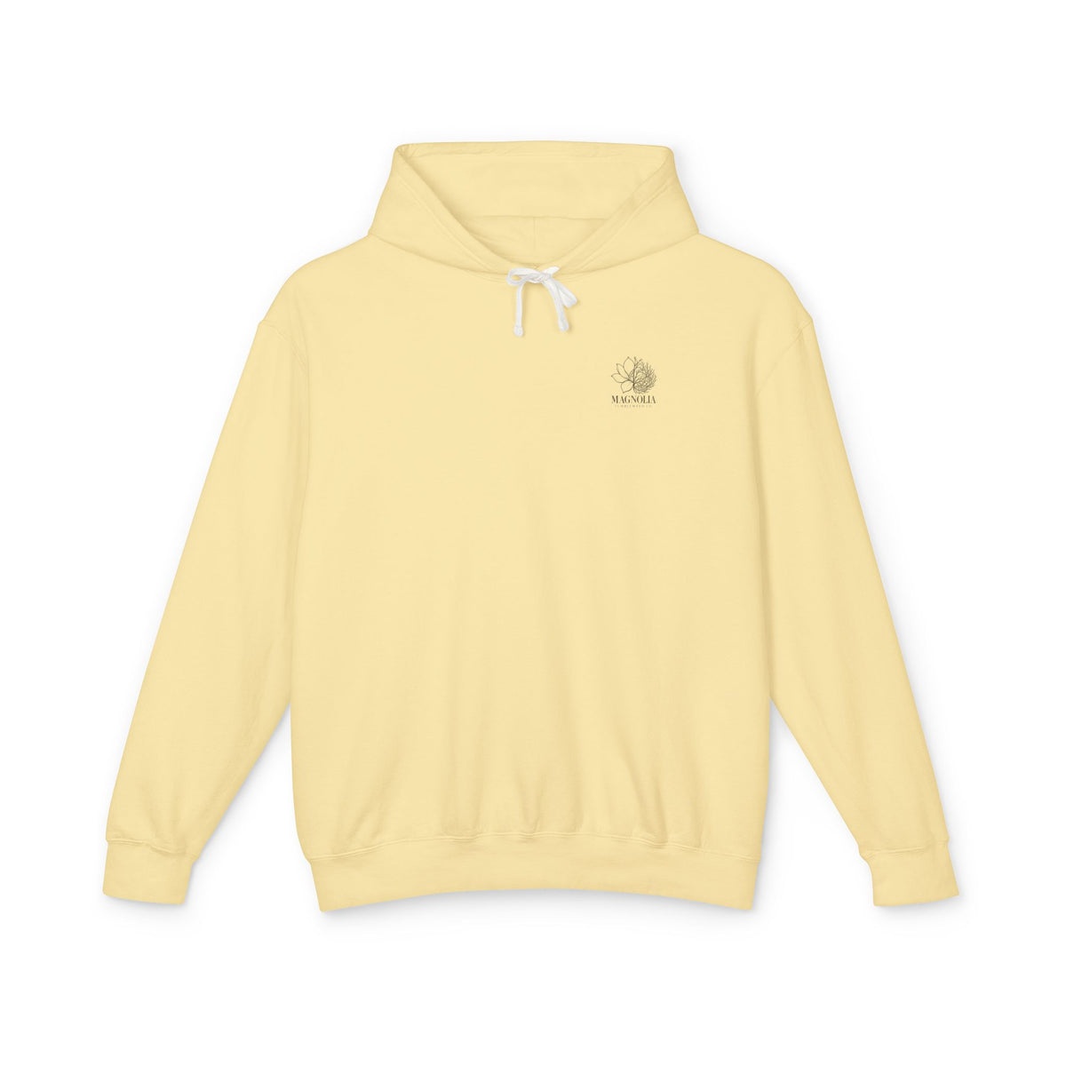 Magnolia Tumbleweed  Hoodie — Lightweight Cream Hooded Sweatshirt