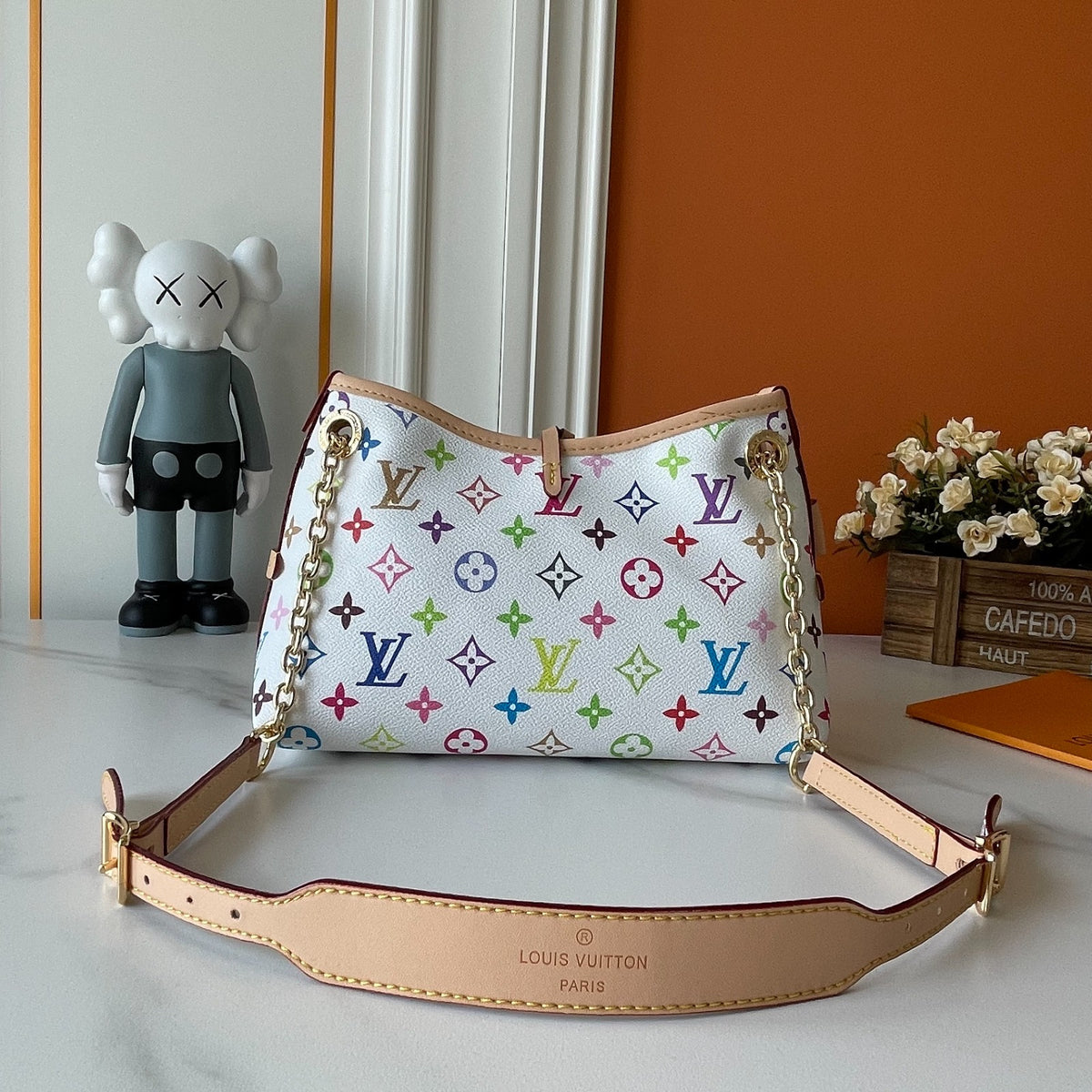 LV CARRYALL (BRWN / BLK / WHITE / BLK MULTI)