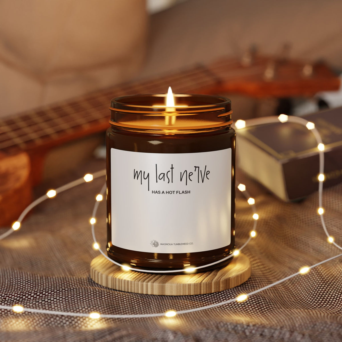 My Last Nerve Scented Soy Candle — Amber Jar Aromatherapy Candle (Multi-Size)