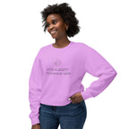 Lightweight Crewneck Sweatshirt — 'Where Beauty Breathes Life' Minimal Floral Graphic