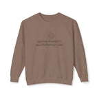 Lightweight Crewneck Sweatshirt — 'Where Beauty Breathes Life' Minimal Floral Graphic