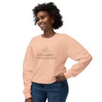 Lightweight Crewneck Sweatshirt — 'Where Beauty Breathes Life' Minimal Floral Graphic