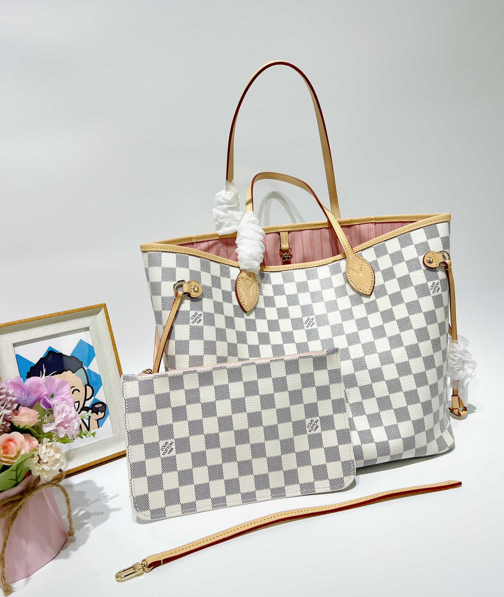 L   V  NF white&rose bag MQ