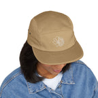 Embroidered Lotus 5-Panel Cap – Minimal  Camper Hat