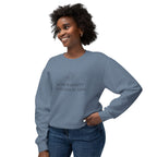 Lightweight Crewneck Sweatshirt — 'Where Beauty Breathes Life' Minimal Floral Graphic
