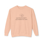 Lightweight Crewneck Sweatshirt — 'Where Beauty Breathes Life' Minimal Floral Graphic