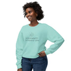 Lightweight Crewneck Sweatshirt — 'Where Beauty Breathes Life' Minimal Floral Graphic