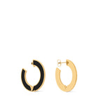 L V blk/gold earrings