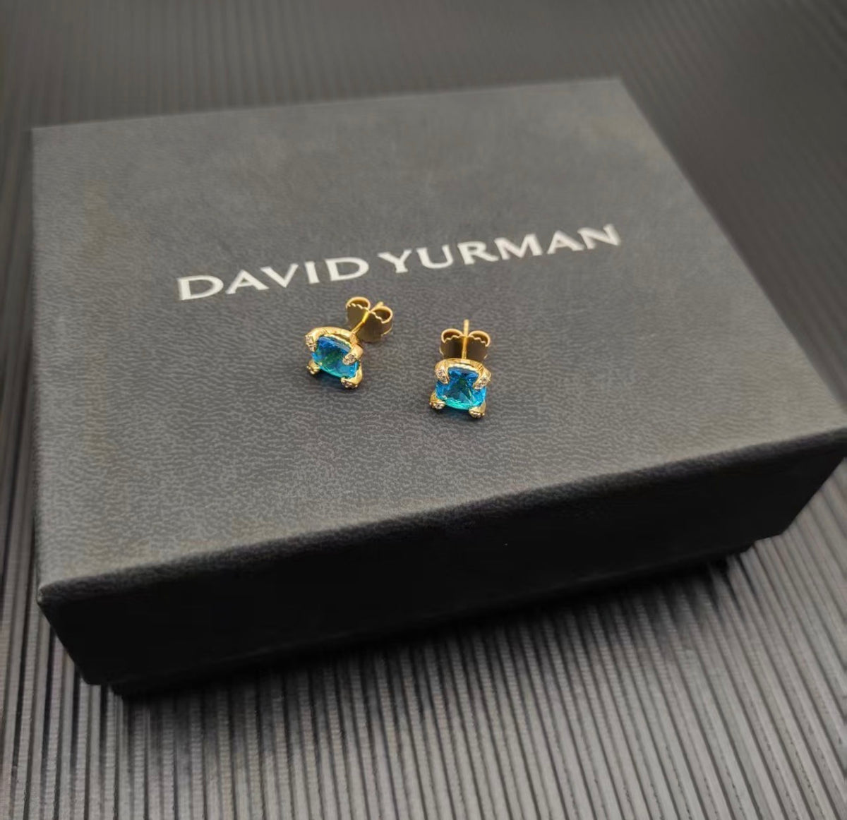 DY blue earrings