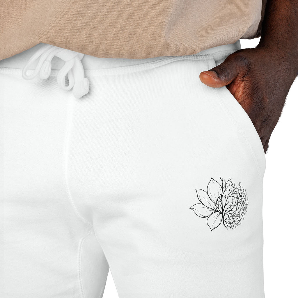 Magnolia Tumbleweed Sweatpants — Cozy White Fleece Joggers