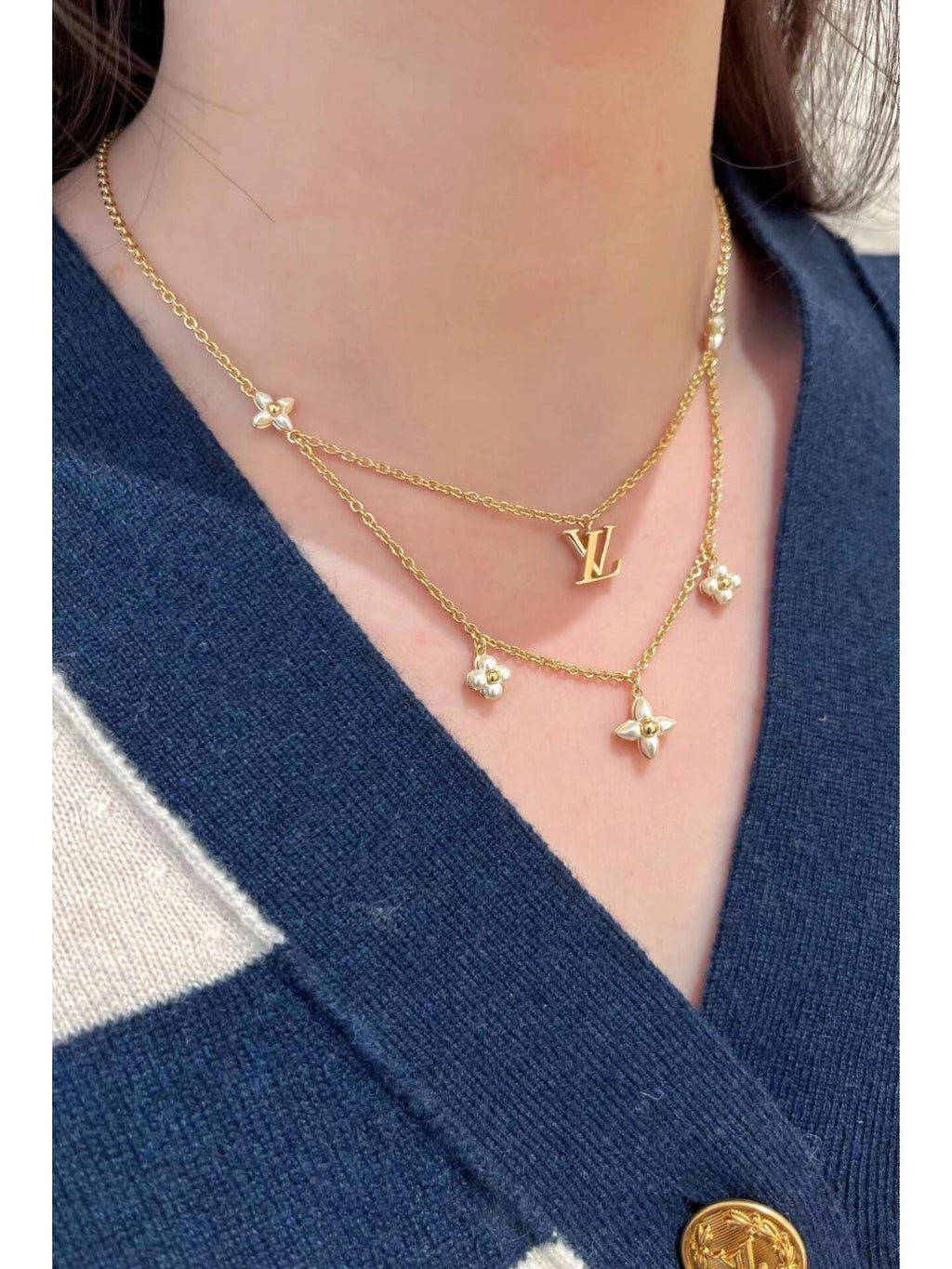 L V Floragram Necklace