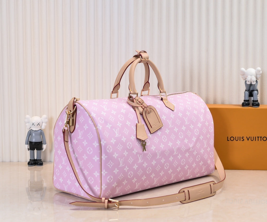 L V Pink Monogram Duffel