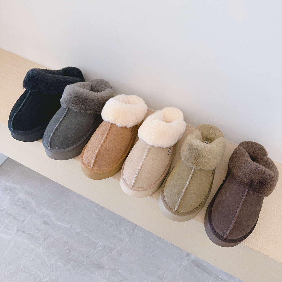 U ggg platform slipper
