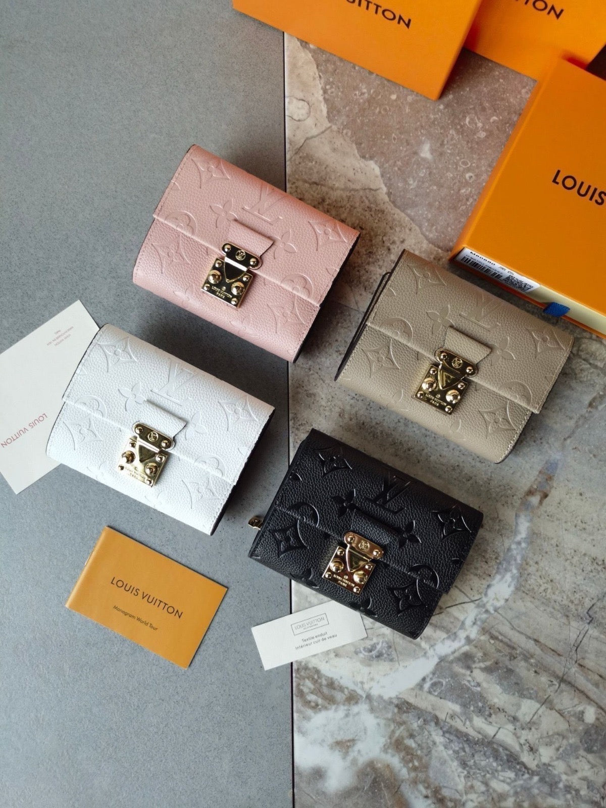 LV CARD WALLETS (PINK / TAN / WHITE / BLK)