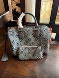 L B denim bucket bag (MQ)