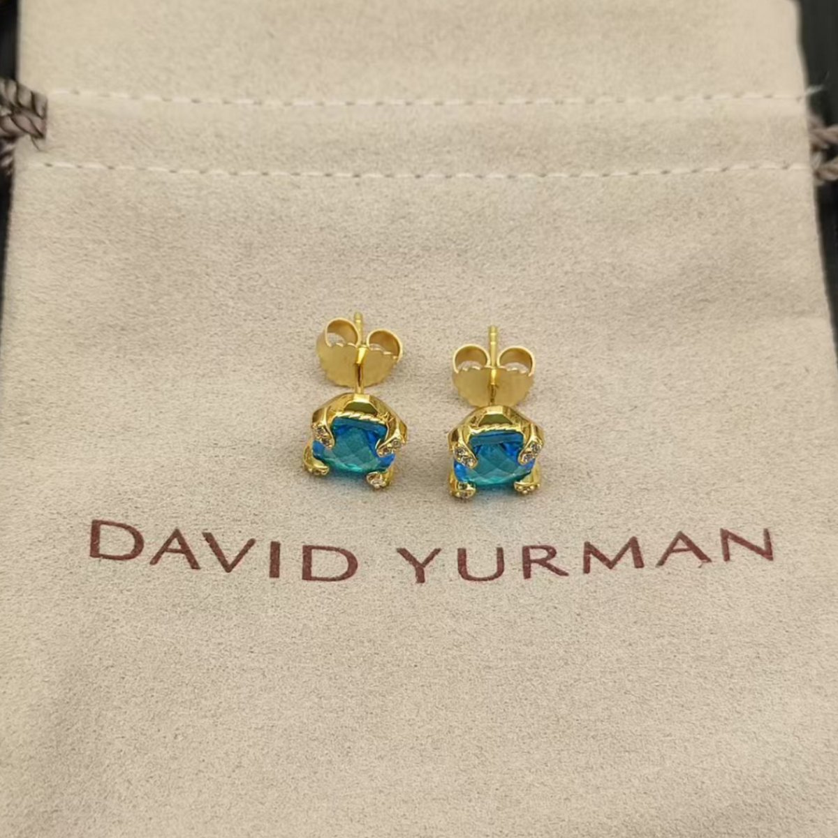 DY blue earrings