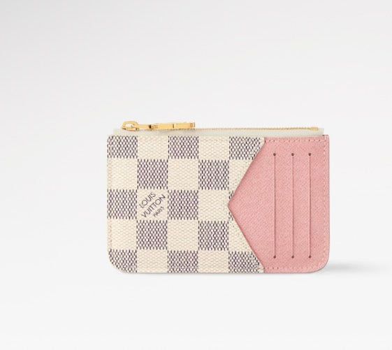 L  V  White/Rose Card Holder