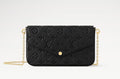 L V black embossed with chain (1:1 & MQ)