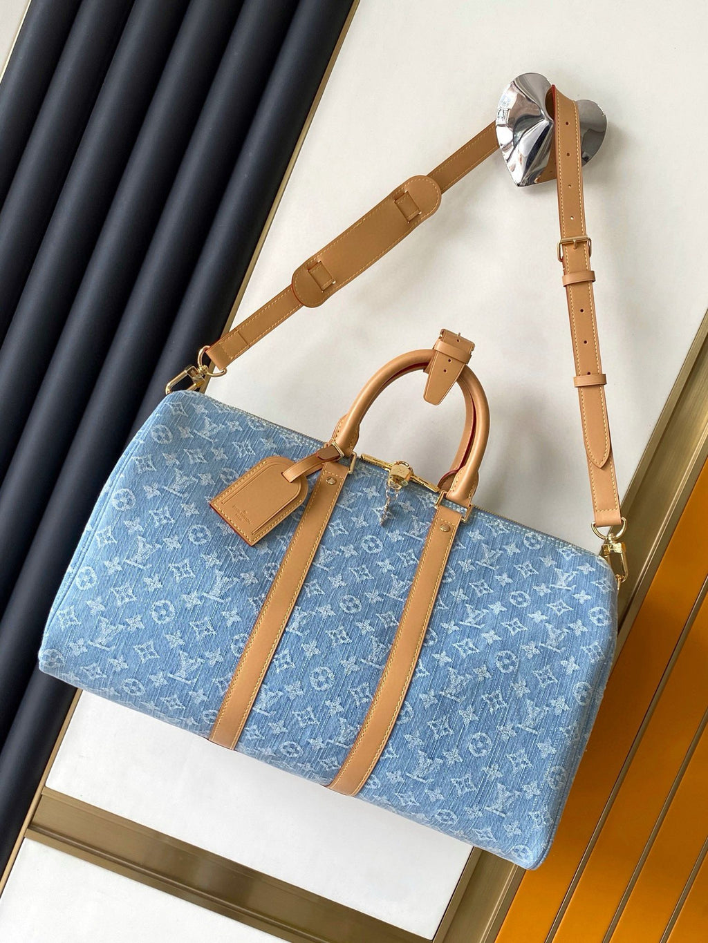 L V DENIM KEEPALL (1:1/MQ)