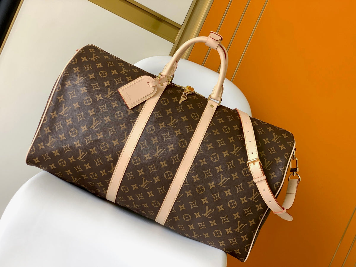 L V (1:1) logo duffle luggage bag